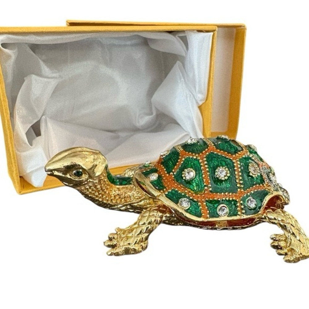TCHOTCHKE Turtle Trinket Box NIB Collectible